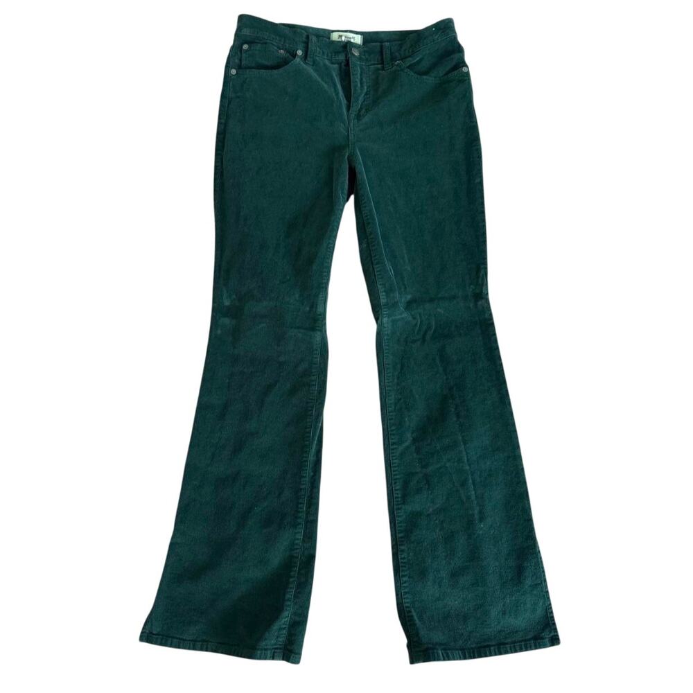 Madewell Emerald Green Corduroy Kick Out Full Length Flare Pants 29